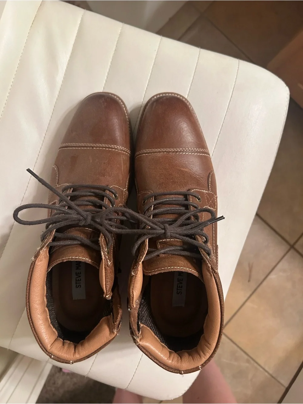 Steve Madden Brown Men's Lace-Up Casual Boots